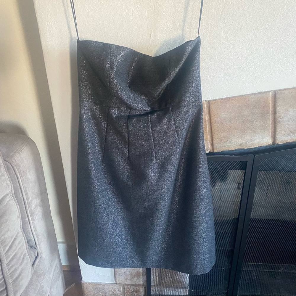Theory sparkly grey wool dress